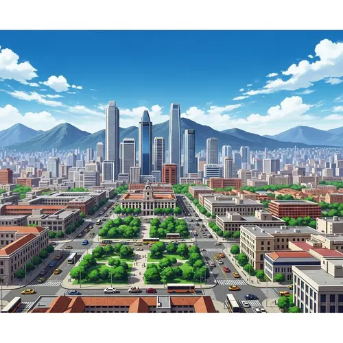 Anime-Style Bogotá Cityscape Illustration