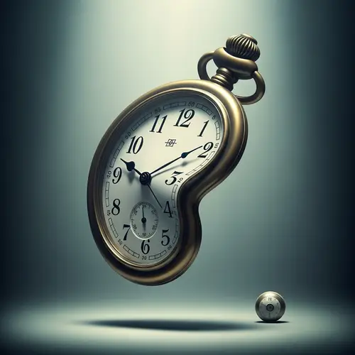 Surreal 'Eye of Time' Pocket Watch Art | Conceptual Art Genre