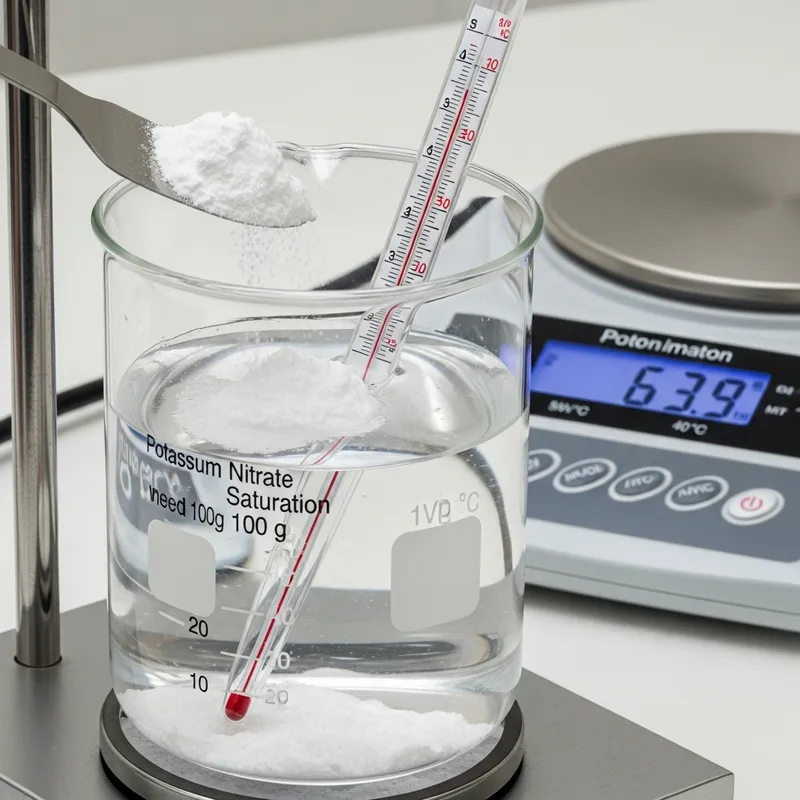 Prepare Saturated Potassium Nitrate Solution at 40°C