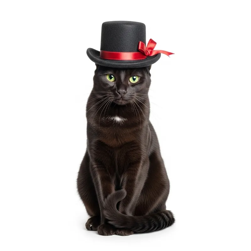 Charming Cat in a Classic Top Hat