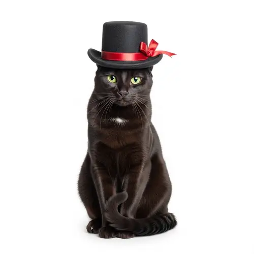 Charming Cat in a Classic Top Hat