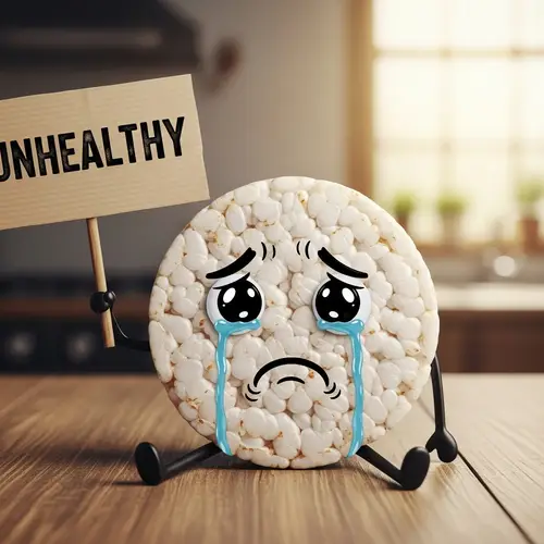 Crying Rice Cake: Unhealthy Snack Emotion
