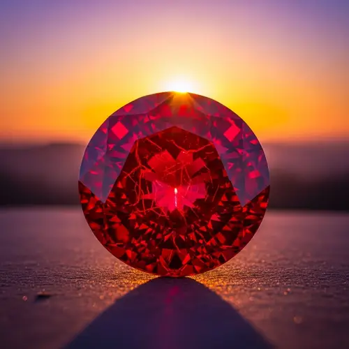 Mesmerizing Red Ruby in Sunrise Light
