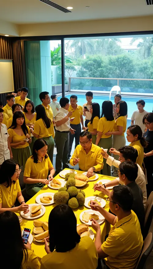 Durian Party in Modern Condo Function Room