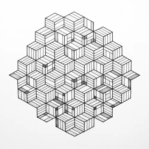 Hand-Drawn Tessellation Design on A3 Paper | Creative Geometric Patterns