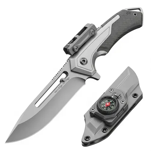 Futuristic Bushcraft Knife for High-Tech Survival | High-Res Images