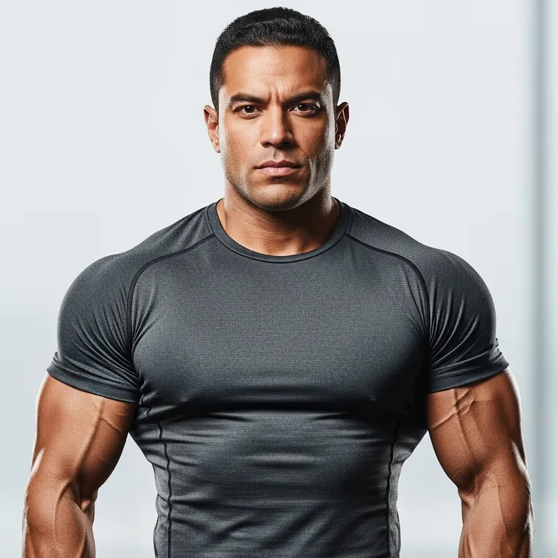 Masculine Man with Powerful Physique