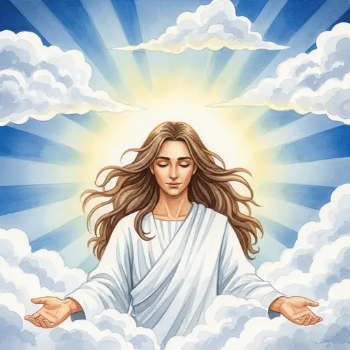 Divine Figure Watercolor Painting | Radiant With Light