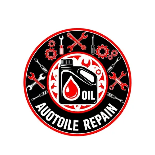 Auto Shop Logo Design - Black, Red & White Theme