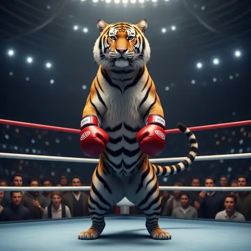 Boxing Tiger: The Majestic Fighter