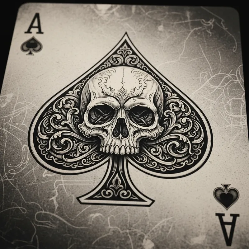 Skull Ace of Spades Card Design Skull Ace of Spades Card Design