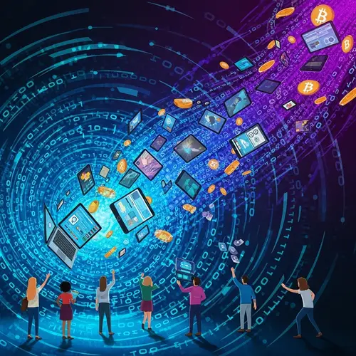 Digital Revolution: Abstract Vision of Transformative Change