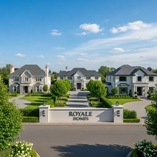 Luxury Homes in Tranquil Suburban Neighborhood