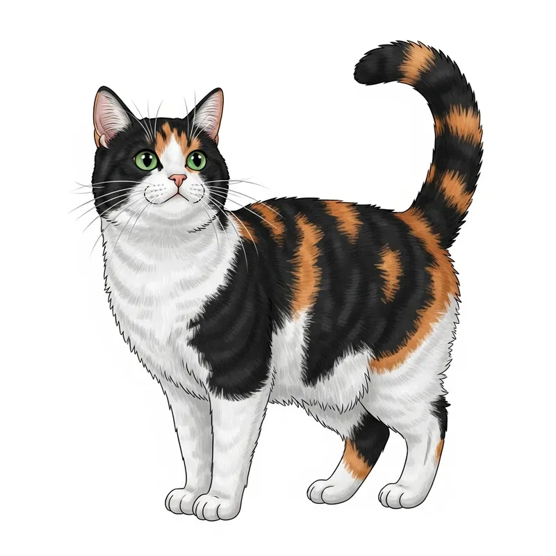 Beautiful Domestic Short-Haired Cat Image | Unique Fur Pattern