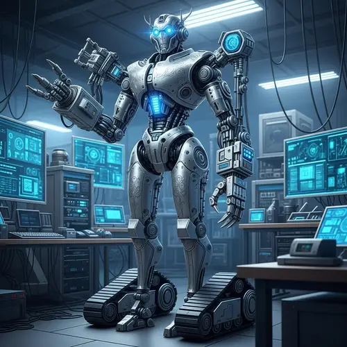 Advanced Technology Robot with Intricate Design