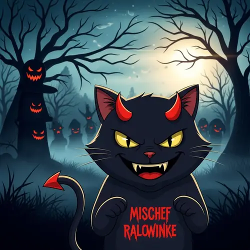 Devilish Cat with Malevolent Ambiance - Wicked Charm