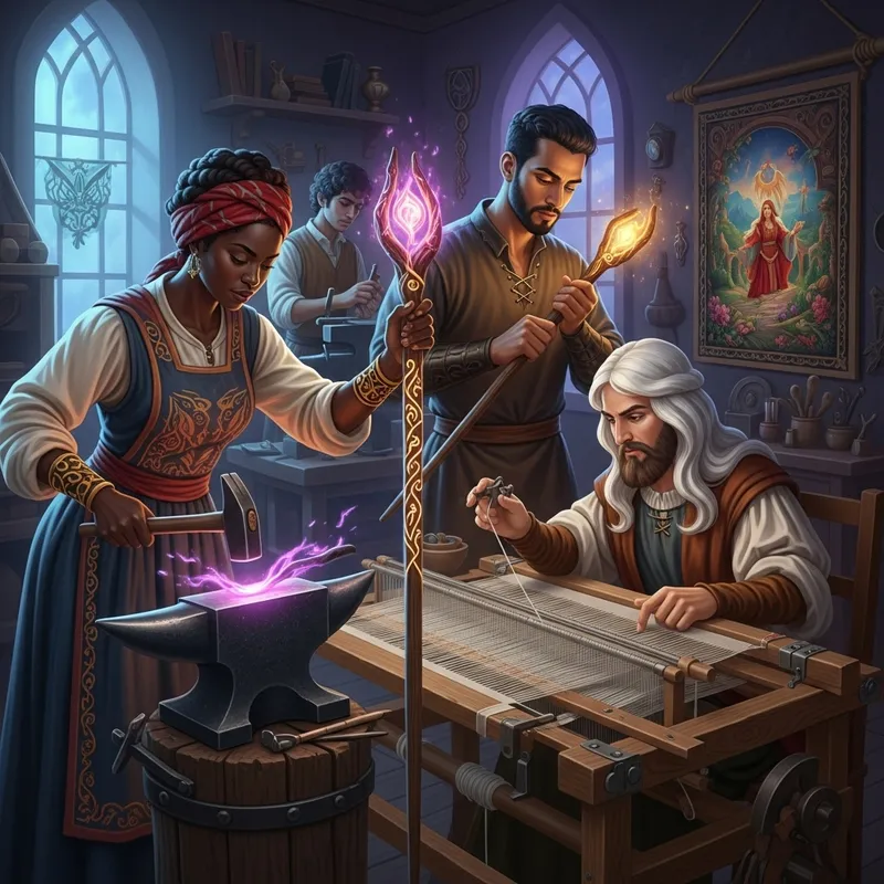 Dedicated Artisans Crafting Magic with Pure Craftsmanship