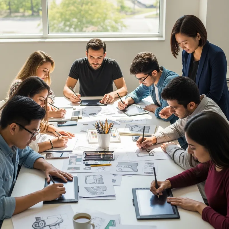 Design Students at University Workshop