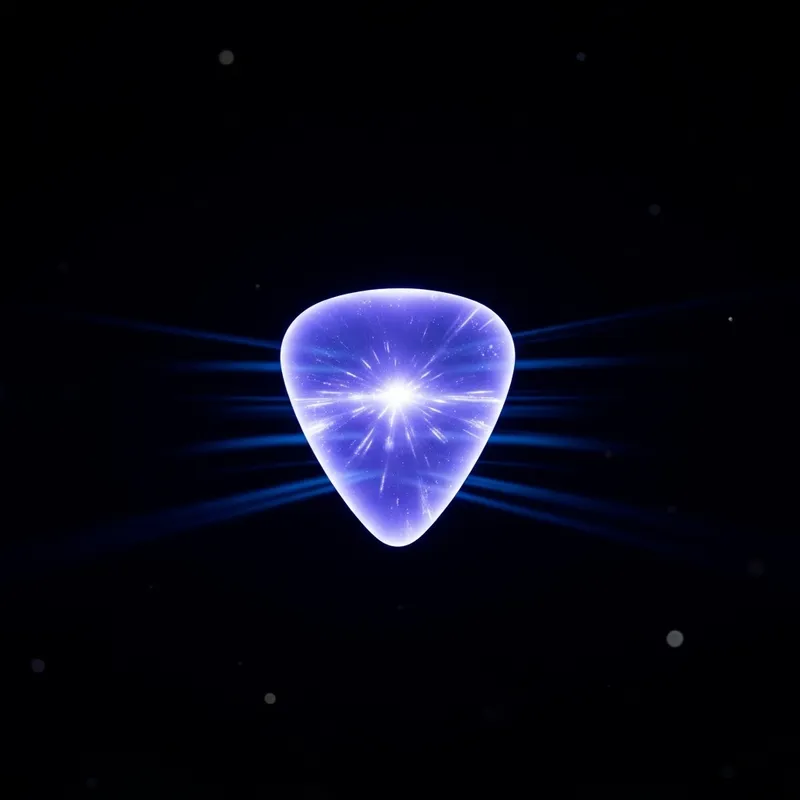Glowing Guitar Pick - Light-Up Mediator for Mysterious Energy