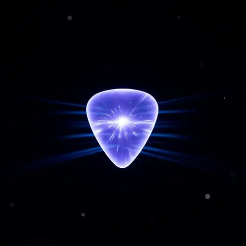 Glowing Guitar Pick in Dark Space | Mysterious Energy Visual Treat