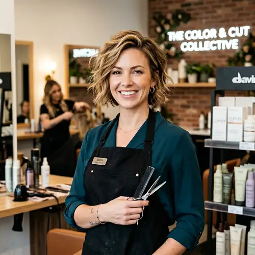 Creative Hair Stylist Headshot | Professional Salon Look