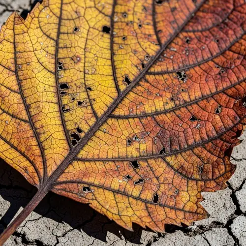 Intricate Patterns of Withering Leaf | Striking Colors & Contrast