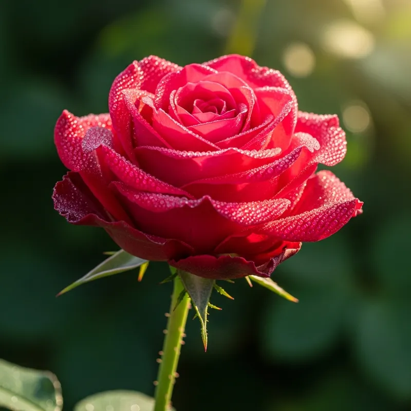 Vibrant Red Rose - Stunning Close-Up Photo