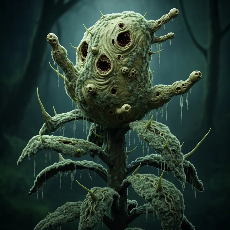 Plant Infected by Zombie Fungus - Horror & Twisted Growth Plant Infected by Zombie Fungus - Horror & Twisted Growth