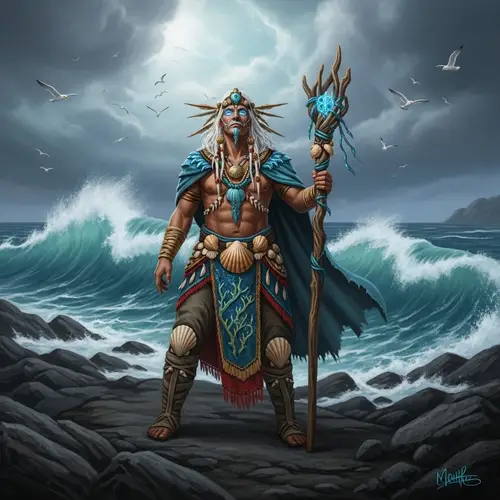Shaman of the Sea: Mystical Figure of Ocean Wisdom & Power