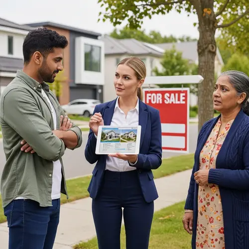 Professional Realtor Showcasing Modern House | Real Estate Services