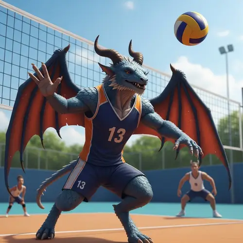 Mythical Creature Volleyball Player - Number 13