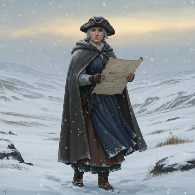 Ancient Manager in Winter Scene - Mystical Approach