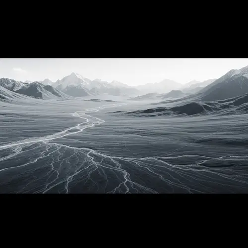 Vast Barren Terrain & Snow-Capped Mountains | Nature Landscape