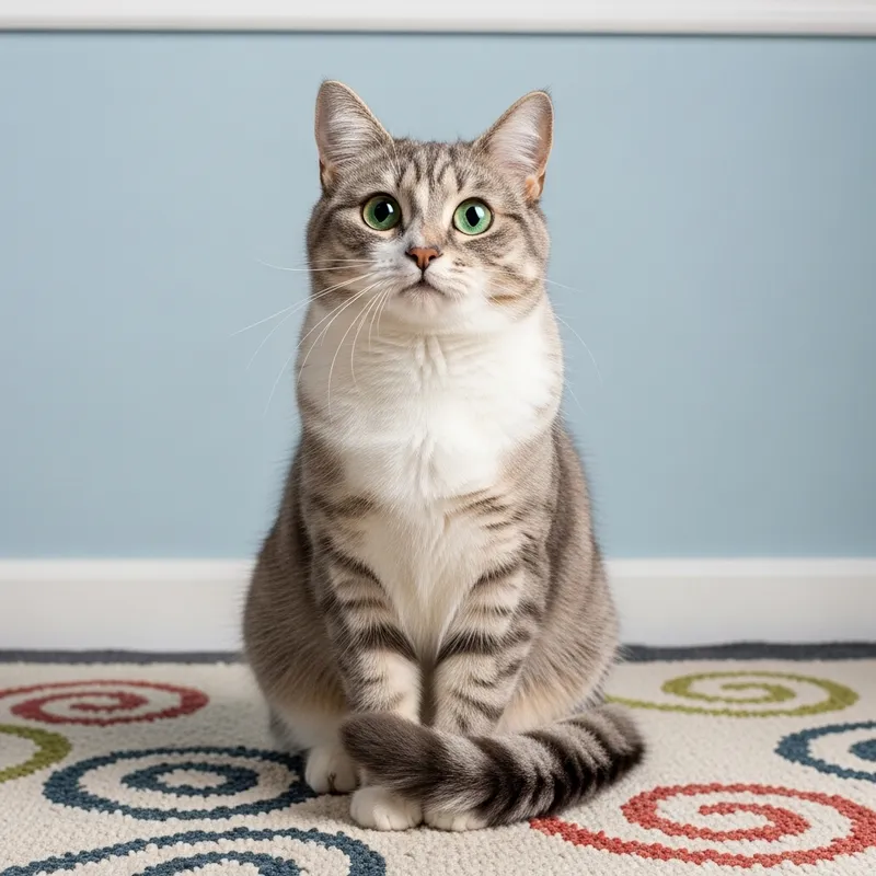 Adorable Cat with Stunning Eyes | Fluffy Grey & White Fur
