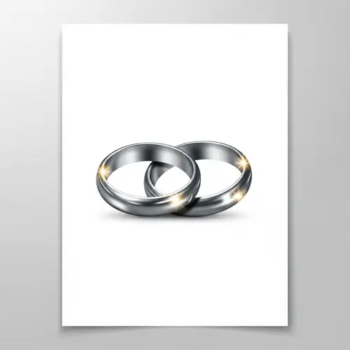 Intertwined Rings Vector Design | Graphic Flyer Element