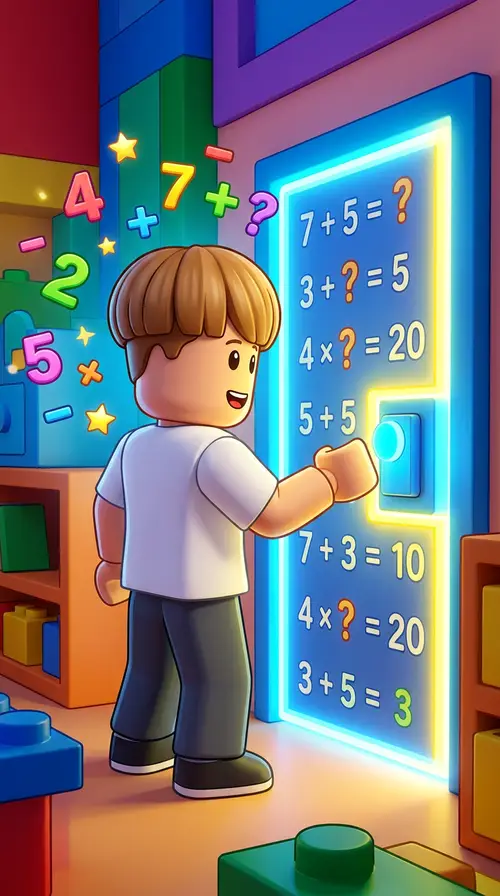 Roblox-Inspired Educational Story Illustration