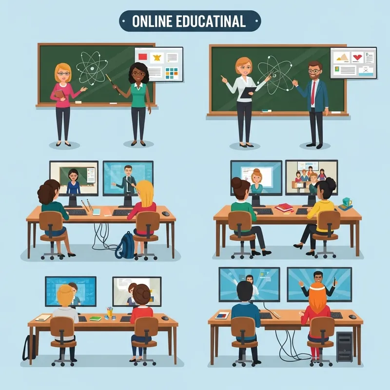Virtual Online Educational School - Engaging Learning Environment