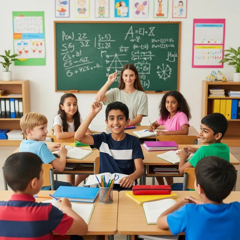 Deaf Elementary Student Engaging with Classmates