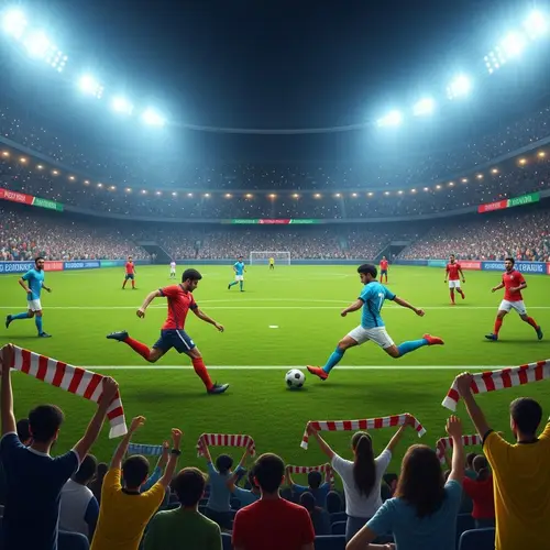 Exciting FPR League Football Match in Vibrant Stadium Atmosphere