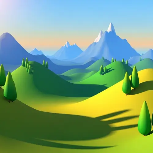 Stunning Pixar-Style 3D Mountain Landscape
