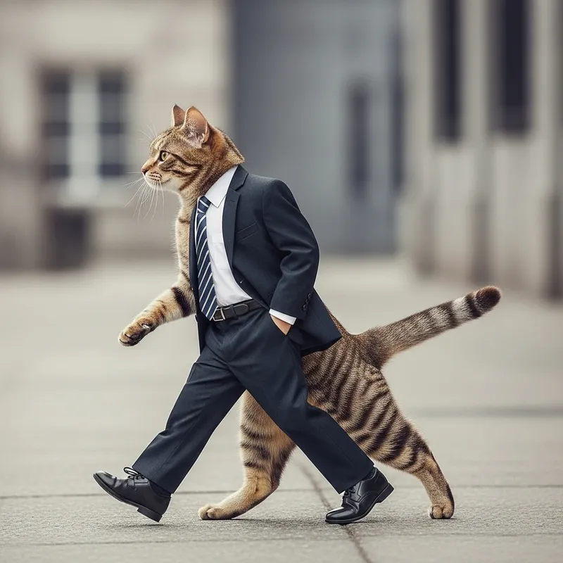 Cat Walk: A Feline Emulating Human Stroll