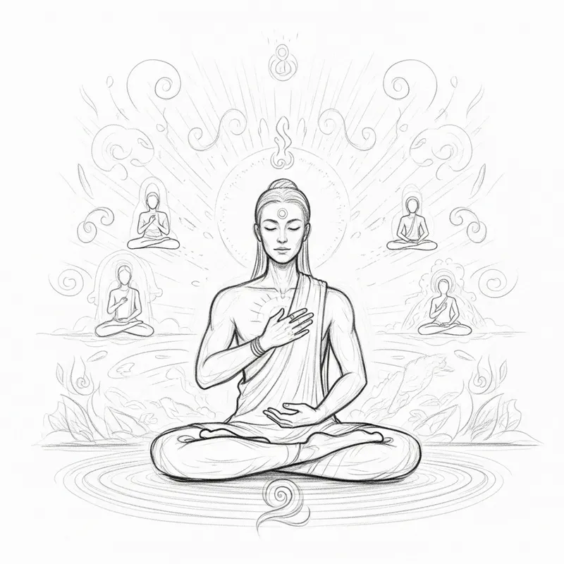 Calm Meditative Environment Sketch