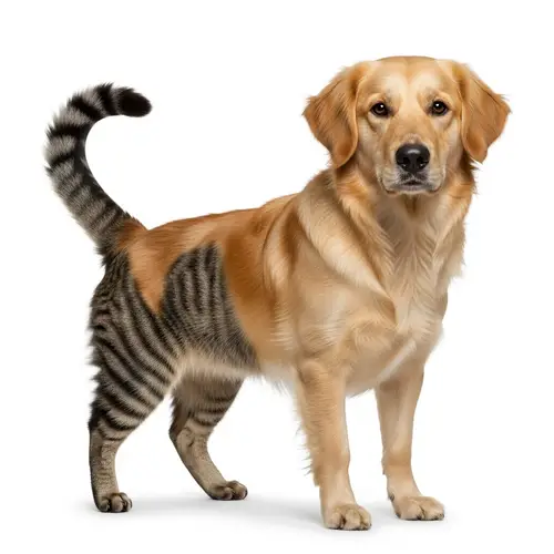 Cat Dog Hybrid: Unique Furry Creature with Cat and Dog Traits
