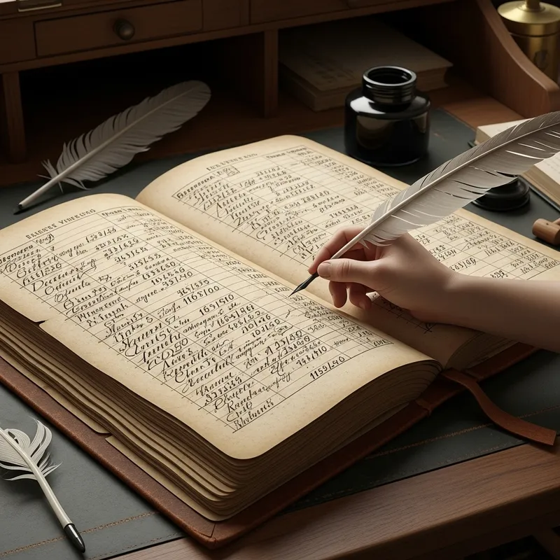 Vintage Business Ledger: Timeless Transactions