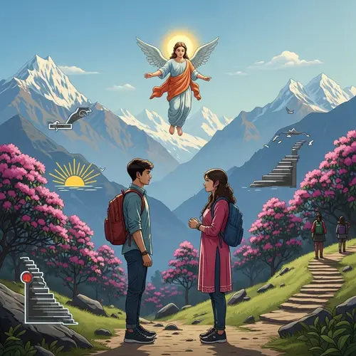 Love Story of Young Nepali Couple in Scenic Nepal Landscape