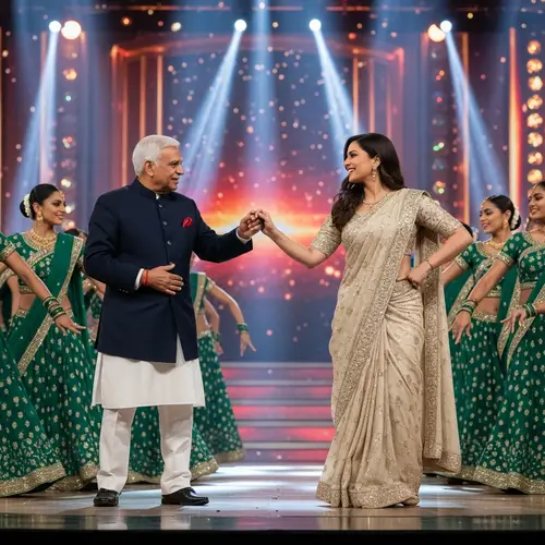 Indian Politician Traditional Dance with Bollywood Actress