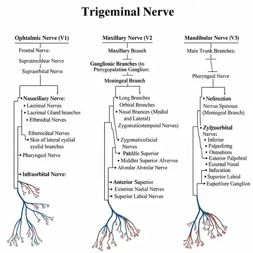 Trigeminal Nerve Divisions Family Tree Diagram