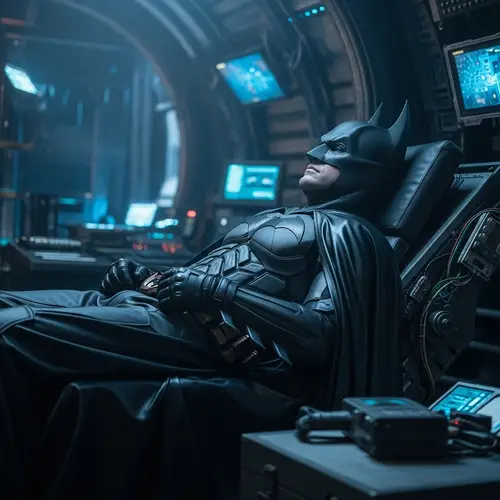 Batman Sleeping - Symbol of Mystery and Determination