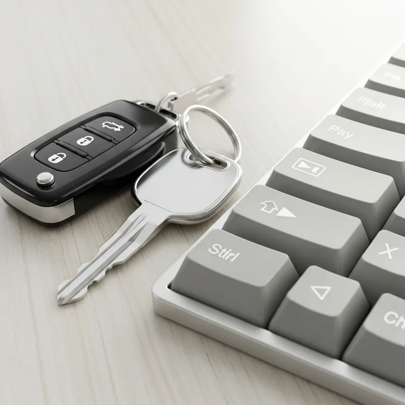 Car Keys Programming - Wooden Table