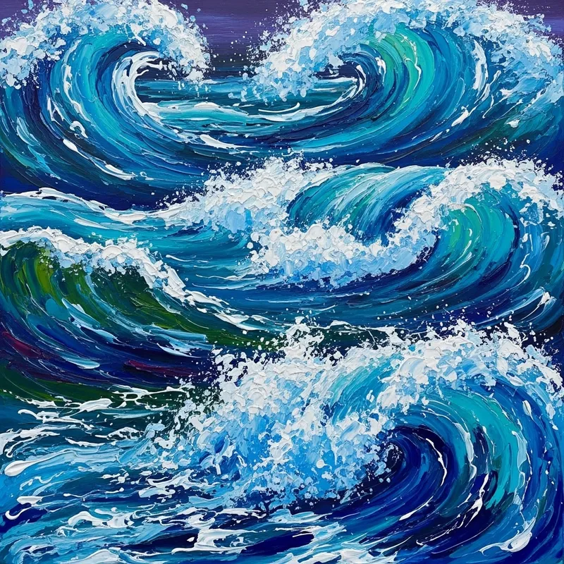 Ocean Waves Abstract Representation | Sea Scene